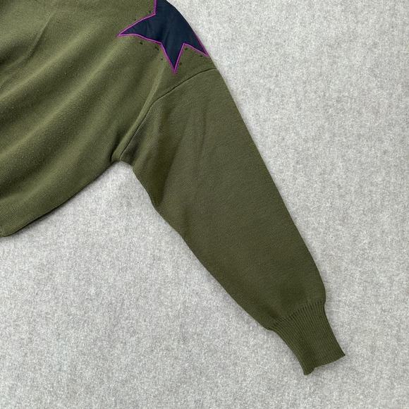 VTG Meister Star Cinched Waist Wool Blend Turtleneck Ski Sweater MED - Picture 4 of 9